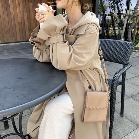上質2wayロングトレンチコート