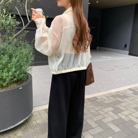 シフォンシアーショートブルゾン
