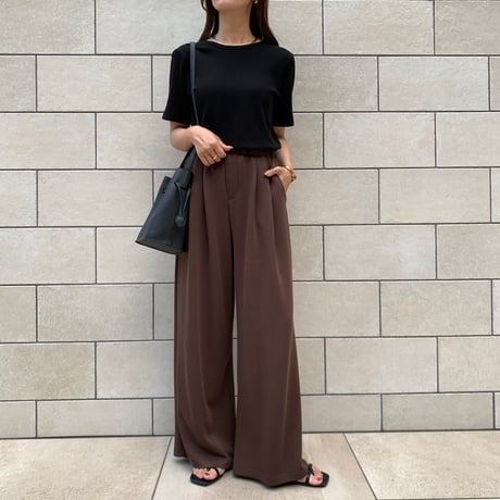 とろとろリラックスツータックワイドパンツ