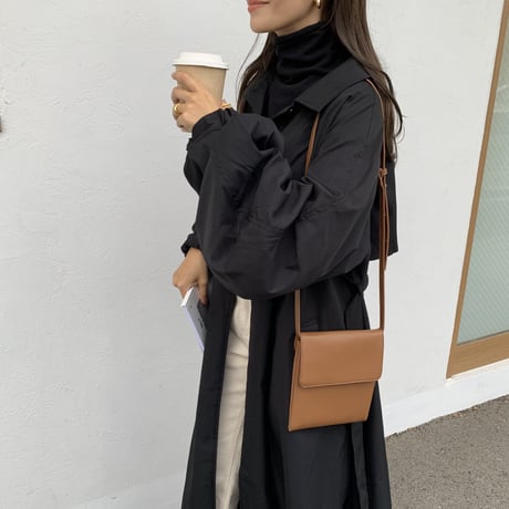 ステンカラーボリュームスリーブコート