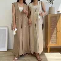 上質ニュアンスノーカラーロングジレ