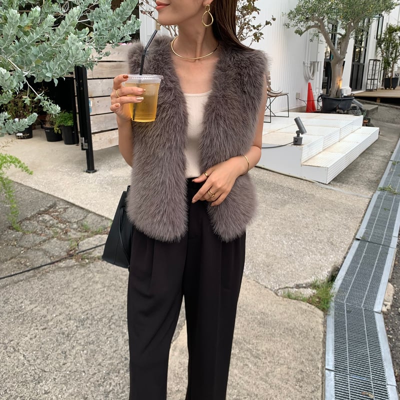 BLATE・10/20入荷商品・エコファーショートベスト エコファーショートベスト | BLATE