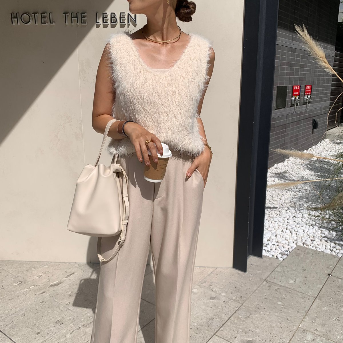 シャギー2WAYショートニットベスト | BLATE シャギー2WAYショートニットベスト | BLATE