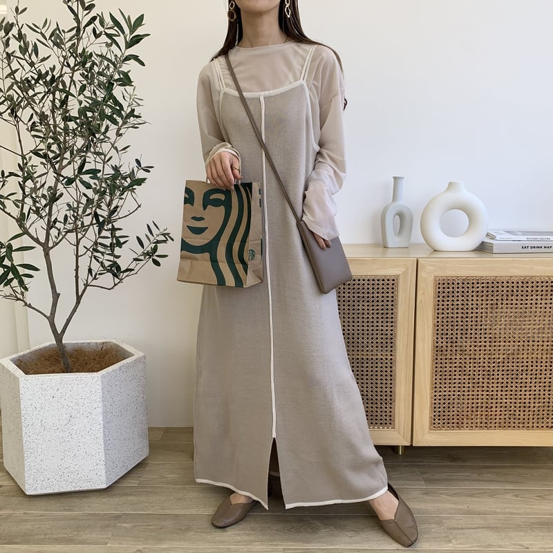 2WAYショルダーリボンキャミソールワンピース | BLATE 2WAYショルダーリボンキャミソールワンピース | BLATE