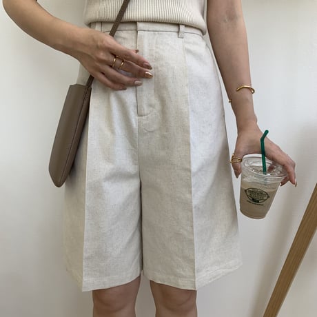 リネンショートパンツ