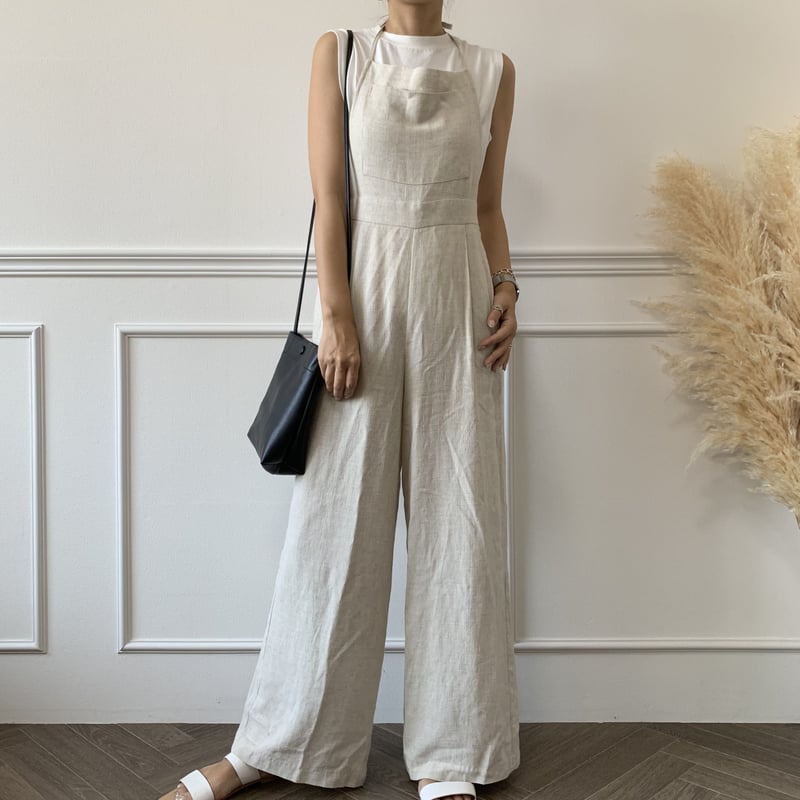 たるさめ　リネンサロペット andme サロペット オーバーオール 「8色/3サイズ展開」リネン混