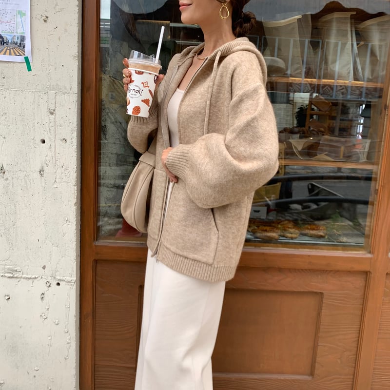 ふわもちダブルジップニットパーカー | BLATE