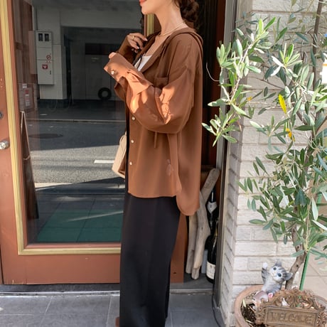 さらてろシアーフードシャツ