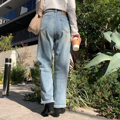 最高ストレッチ裏起毛美脚テーパードデニム