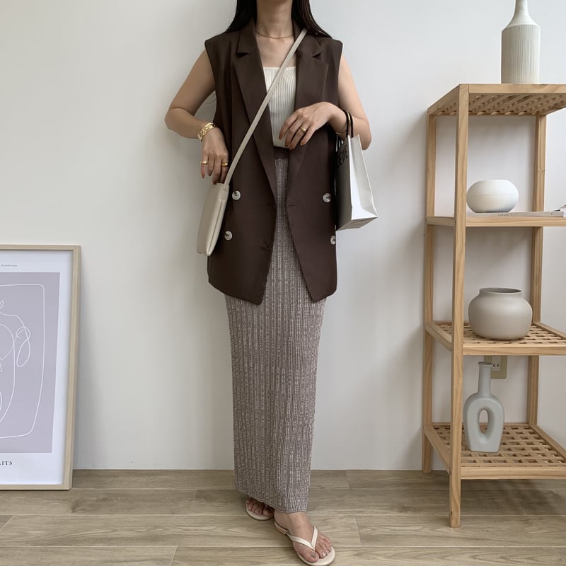 【専用】BLATE 着心地抜群・上質ニットタイトスカート ミックスベージュ 着心地抜群・上質ニットタイトスカート | BLATE