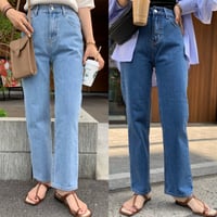 ウエストゴムテーパードデニム