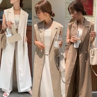 上質ニュアンステーラードロングジレ
