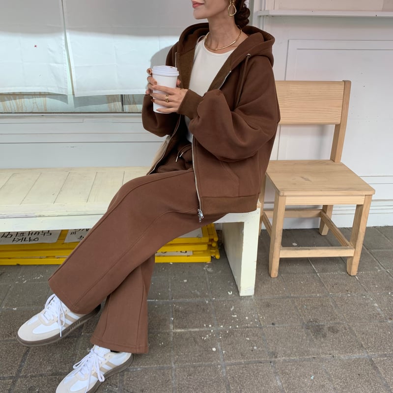 裏起毛ボリュームフードジップパーカー | BLATE