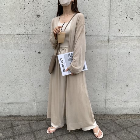 シアーロングカーディガン