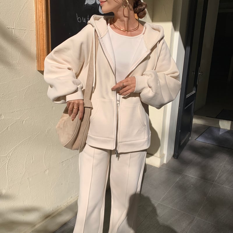 裏起毛ボリュームフードジップパーカー | BLATE