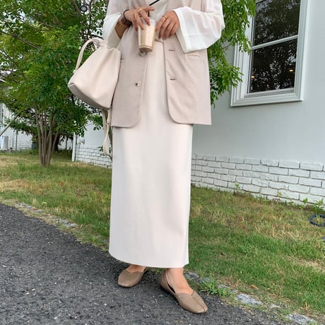 シンプル美ラインニットタイトスカート