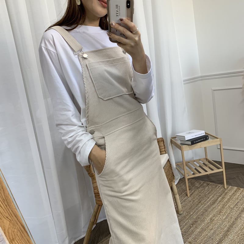 コーデュロイサロペットスカート | BLATE