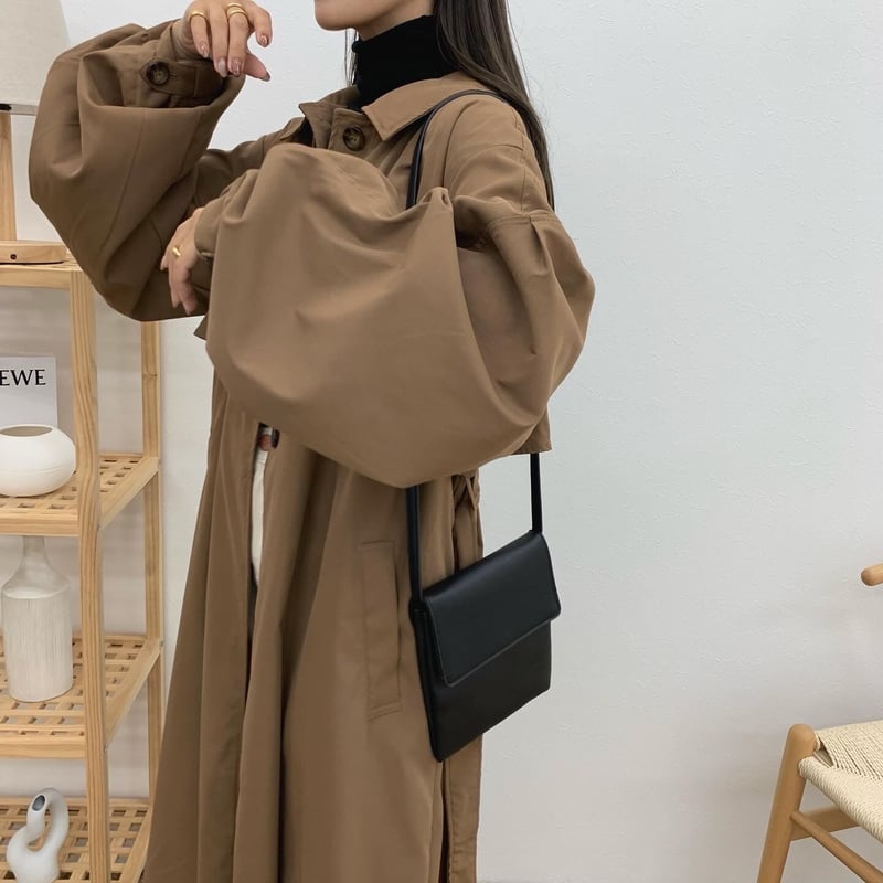 ステンカラーボリュームスリーブコート | BLATE