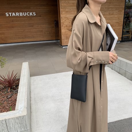 リネンタッチロングサマーシャツガウン