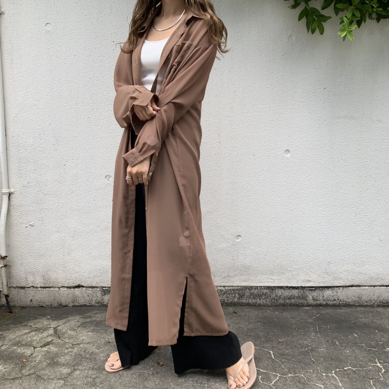 シンプルロングシアーシャツ | BLATE