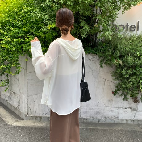 さらてろシアーフードシャツ