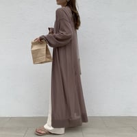 シアーサマーニットロングカーディガン