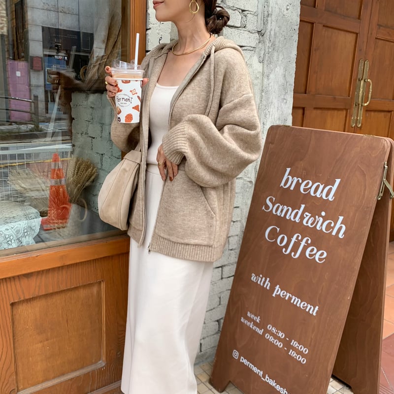 ふわもちダブルジップニットパーカー | BLATE