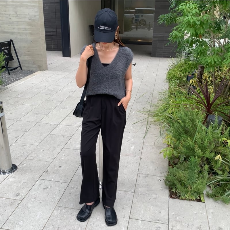 シャギー2WAYショートニットベスト | BLATE