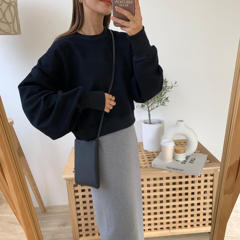 裏起毛バックオープンショートスウェット | BLATE