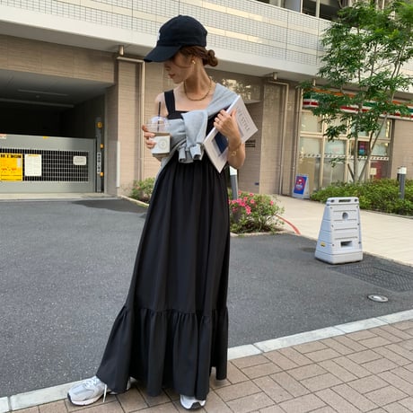 とろみニュアンスフレアワンピース