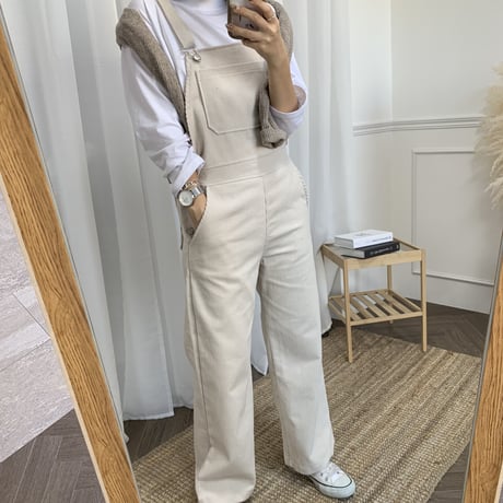 コーデュロイサロペット ワイドパンツ