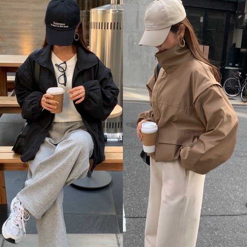 袖取り外しスタンドカラースプリングブルゾン | BLATE