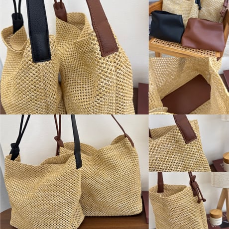 大容量ポーチ付きかごBag
