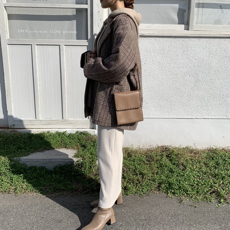 チェック柄ダブルジャケットコート | BLATE