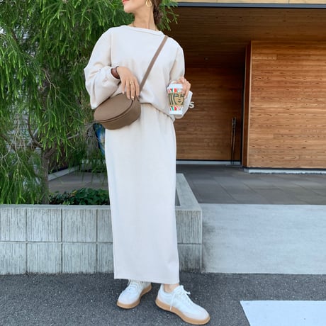 即納・上質ニュアンス起毛リブタイトスカート