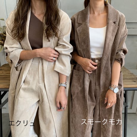 originalコーデュロイプラチナ加工ウエストリボンロングガウン