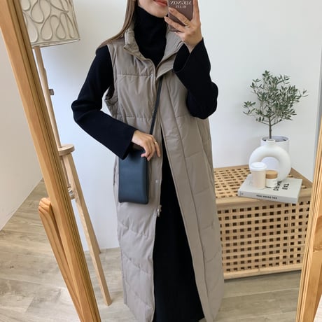 中綿ロングベスト