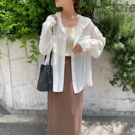 さらてろシアーフードシャツ