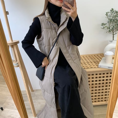 中綿ロングベスト