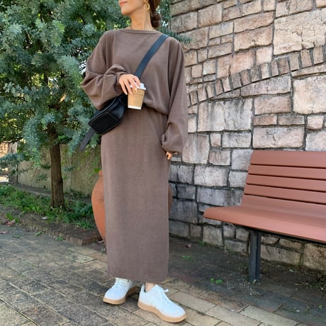 即納・上質ニュアンス起毛リブタイトスカート