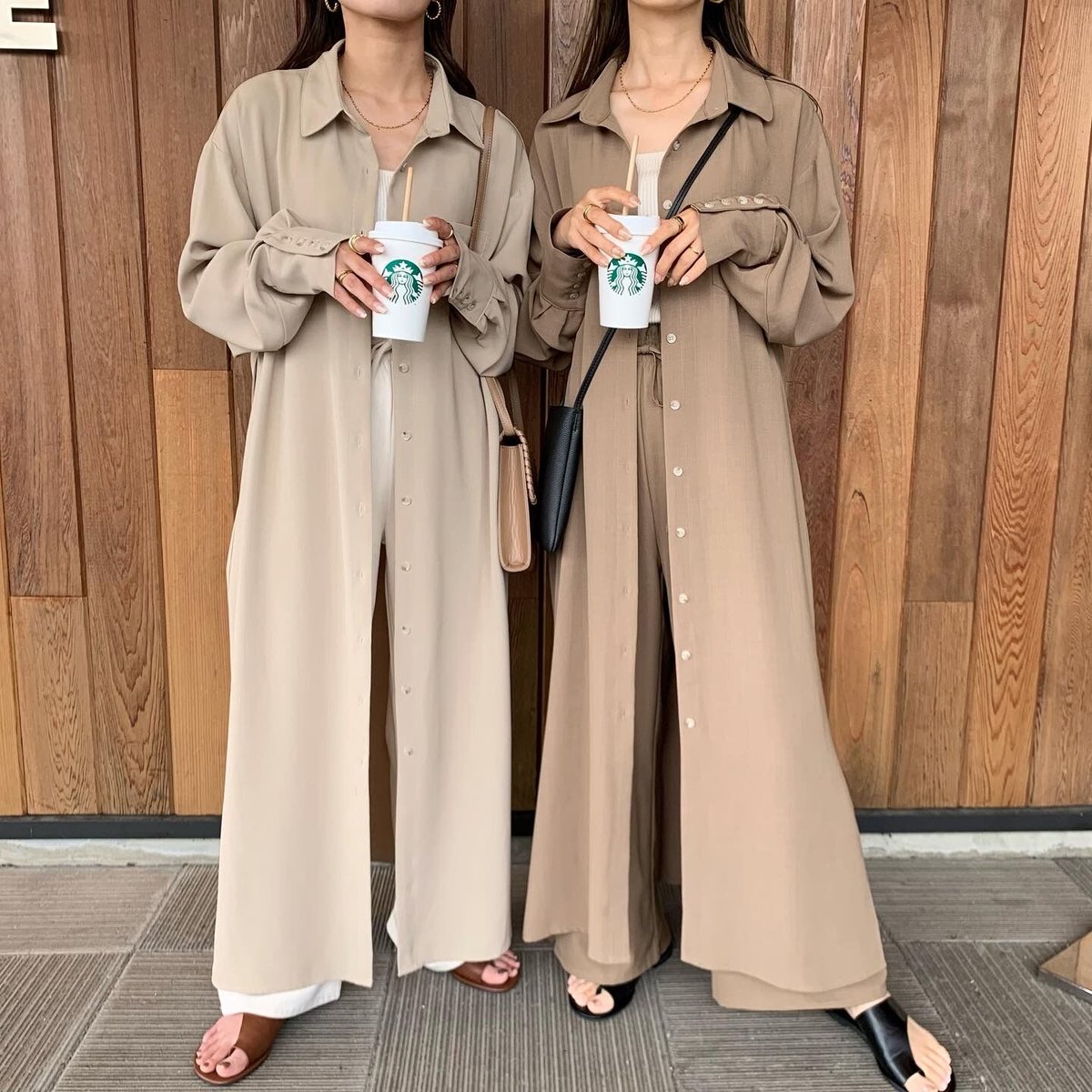 エスカーダのロングシャツガウン