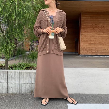 2way美ラインニットワンピース