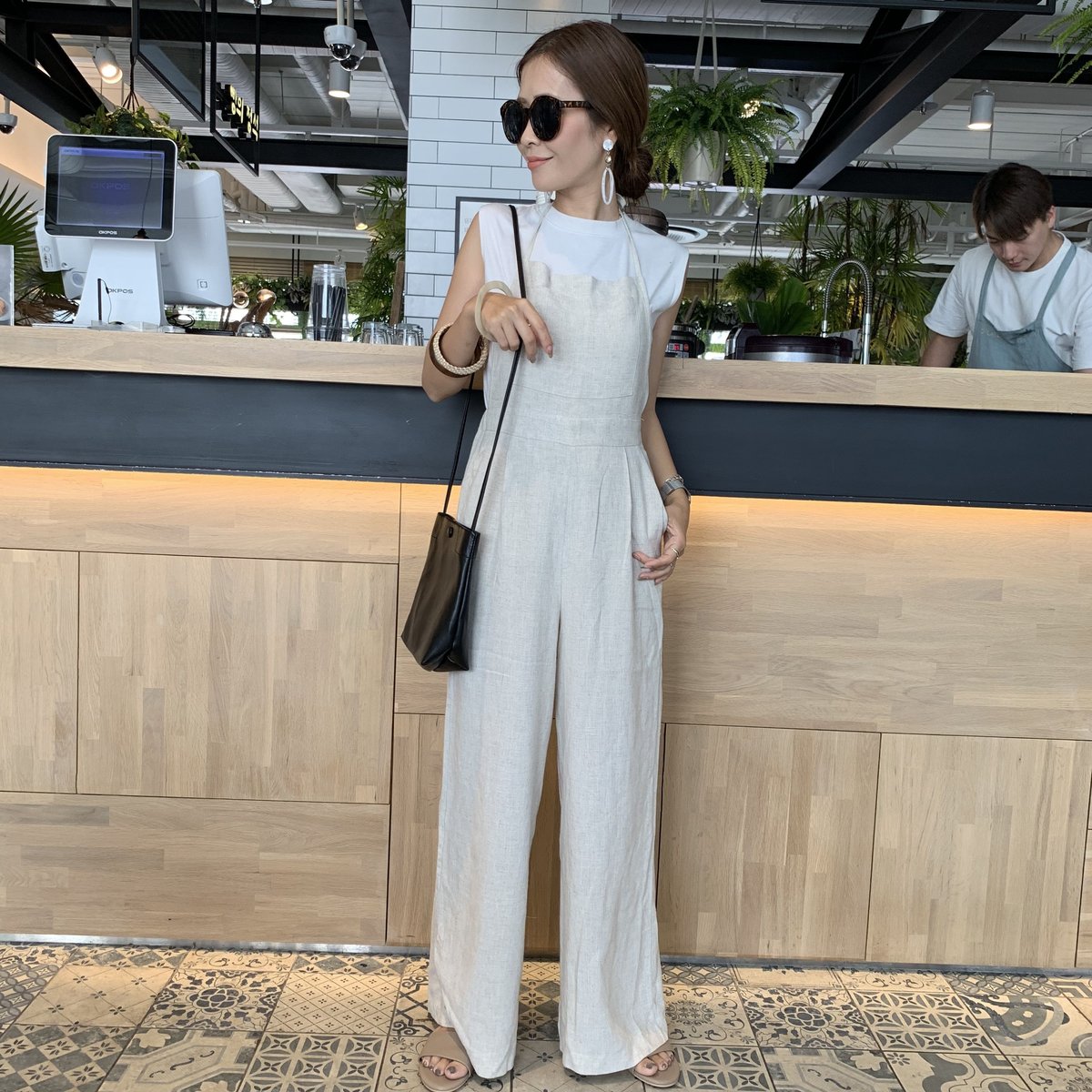 大人シンプルリネンサロペット | BLATE