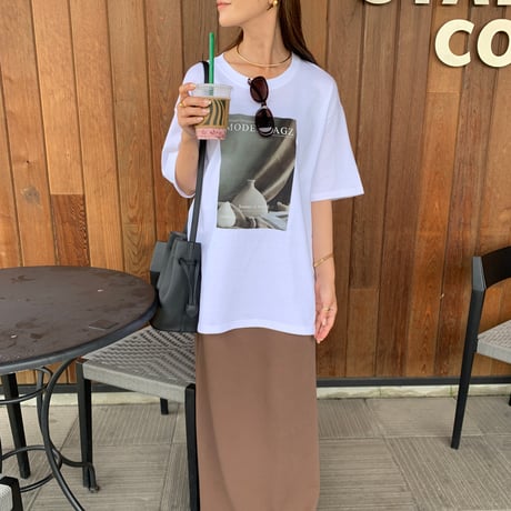ニュアンスコットンフォトTシャツ