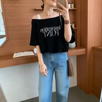 ロゴワンショルトップス