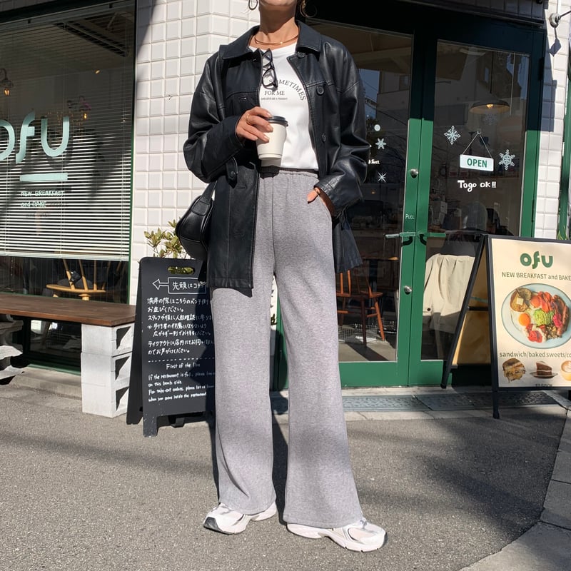 温か裏起毛ニュアンスワイドパンツ | BLATE