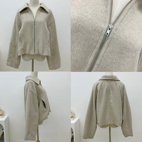 シャギージップジャケットショートコート