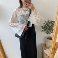 袖ルーズ2wayレースTOPS