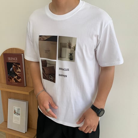 ニュアンスコットンフォトTシャツ