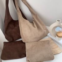 ポーチ付き上質スエードbag